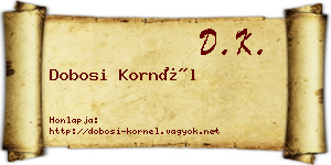 Dobosi Kornél névjegykártya